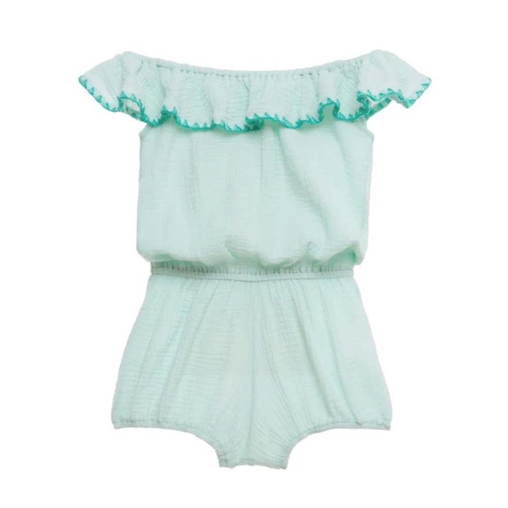 Eberjey Nomad off shoulder Romper - Blue